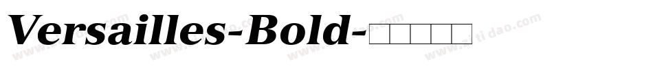 Versailles-Bold字体转换