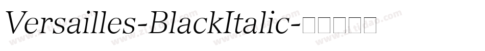 Versailles-BlackItalic字体转换