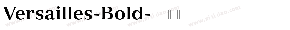 Versailles-Bold字体转换