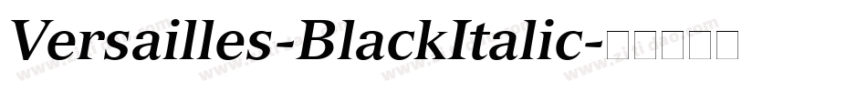 Versailles-BlackItalic字体转换
