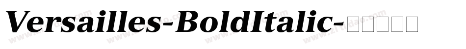 Versailles-BoldItalic字体转换