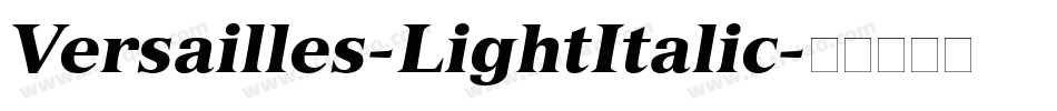 Versailles-LightItalic字体转换