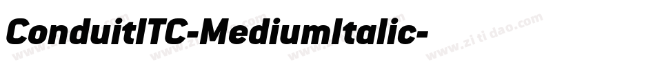 ConduitITC-MediumItalic字体转换