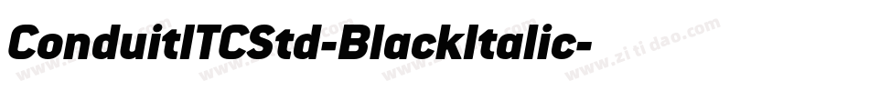 ConduitITCStd-BlackItalic字体转换