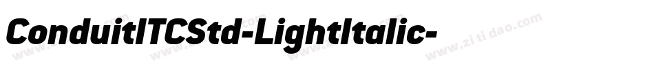 ConduitITCStd-LightItalic字体转换