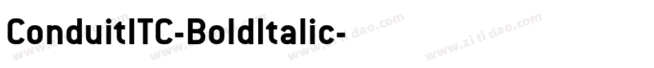 ConduitITC-BoldItalic字体转换