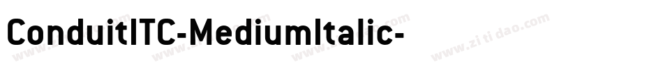 ConduitITC-MediumItalic字体转换