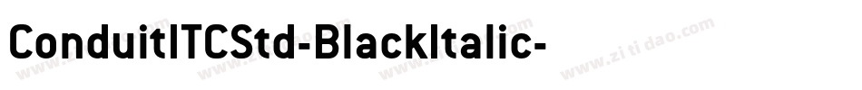 ConduitITCStd-BlackItalic字体转换