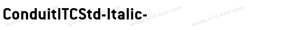 ConduitITCStd-Italic字体转换