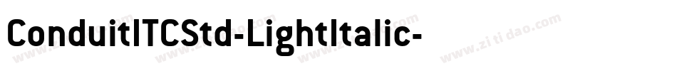 ConduitITCStd-LightItalic字体转换
