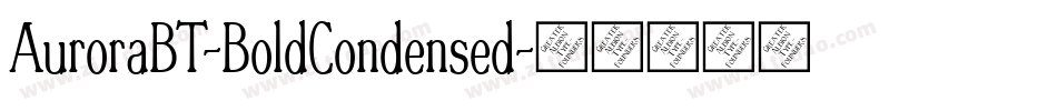 AuroraBT-BoldCondensed字体转换