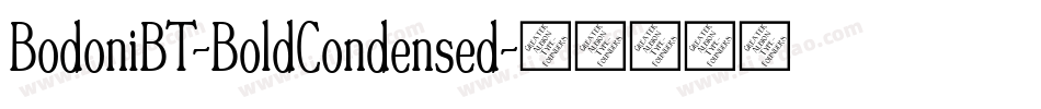 BodoniBT-BoldCondensed字体转换