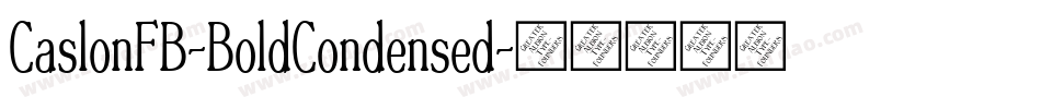 CaslonFB-BoldCondensed字体转换