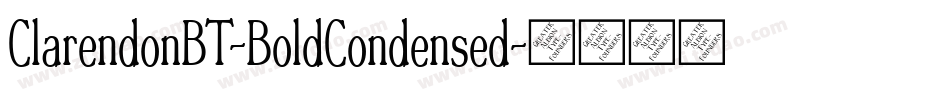 ClarendonBT-BoldCondensed字体转换