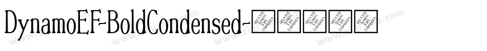 DynamoEF-BoldCondensed字体转换