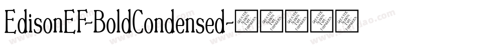 EdisonEF-BoldCondensed字体转换