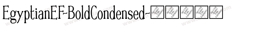 EgyptianEF-BoldCondensed字体转换