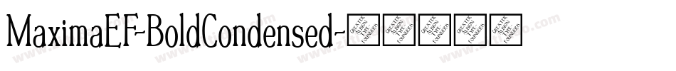 MaximaEF-BoldCondensed字体转换