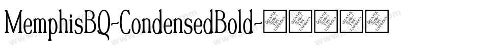 MemphisBQ-CondensedBold字体转换