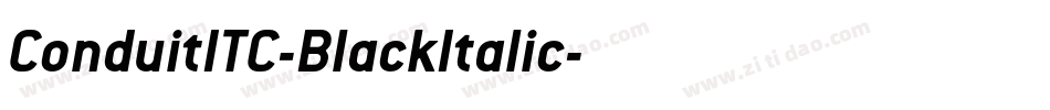 ConduitITC-BlackItalic字体转换