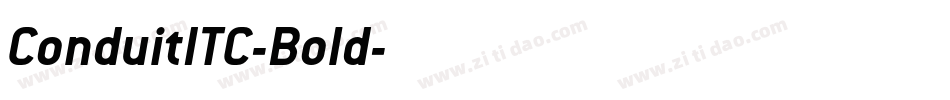 ConduitITC-Bold字体转换