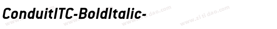 ConduitITC-BoldItalic字体转换