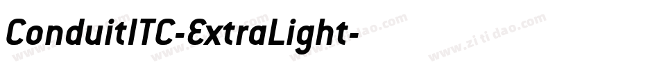ConduitITC-ExtraLight字体转换