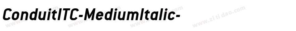ConduitITC-MediumItalic字体转换