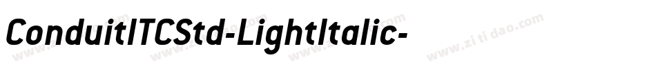 ConduitITCStd-LightItalic字体转换
