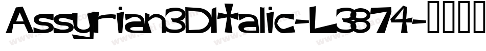 Assyrian3DItalic-L3874字体转换