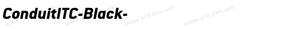 ConduitITC-Black字体转换