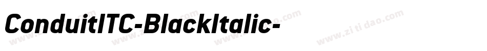 ConduitITC-BlackItalic字体转换
