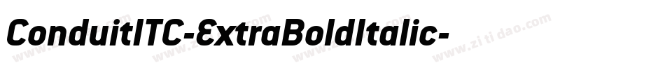 ConduitITC-ExtraBoldItalic字体转换