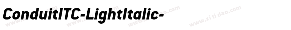 ConduitITC-LightItalic字体转换