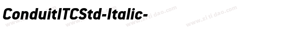 ConduitITCStd-Italic字体转换