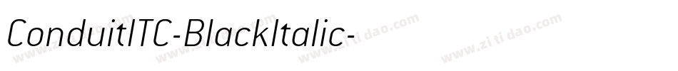 ConduitITC-BlackItalic字体转换