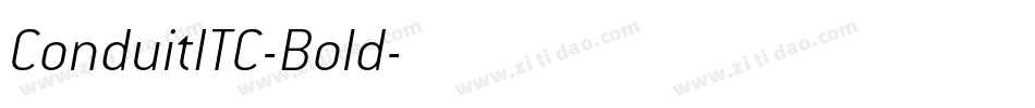 ConduitITC-Bold字体转换