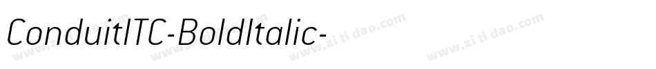 ConduitITC-BoldItalic字体转换