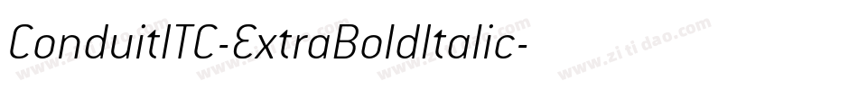 ConduitITC-ExtraBoldItalic字体转换