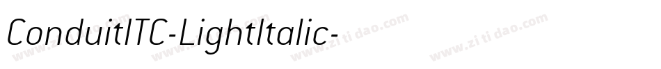 ConduitITC-LightItalic字体转换