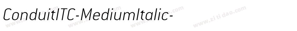 ConduitITC-MediumItalic字体转换