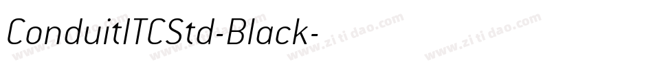 ConduitITCStd-Black字体转换