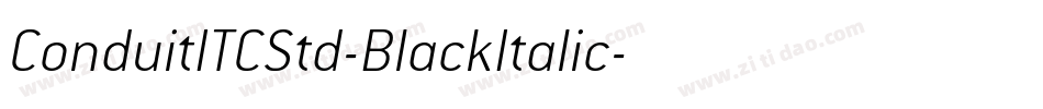 ConduitITCStd-BlackItalic字体转换