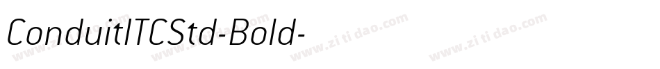 ConduitITCStd-Bold字体转换