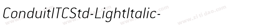 ConduitITCStd-LightItalic字体转换