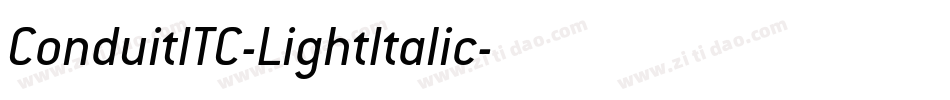 ConduitITC-LightItalic字体转换