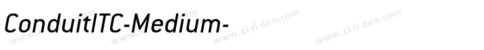 ConduitITC-Medium字体转换