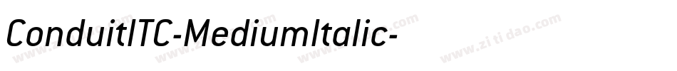 ConduitITC-MediumItalic字体转换