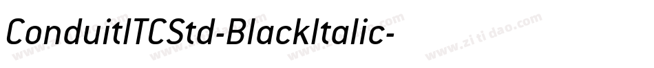 ConduitITCStd-BlackItalic字体转换