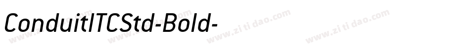 ConduitITCStd-Bold字体转换